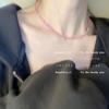Me Encanta Este Collar Rosa de Cristal Zizi Apilado a Mano Estilo Ins Retro Fresco Cadena para la Clavícula Versátil y a la Moda