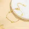 Pulsera de Acero de Titanio Completo, Cruzada, Pequeño Diamante, Romana, 18K, Lujo Ligero, de Nicho, Exquisita, para Amigas, Estilo Simple y Minimalista