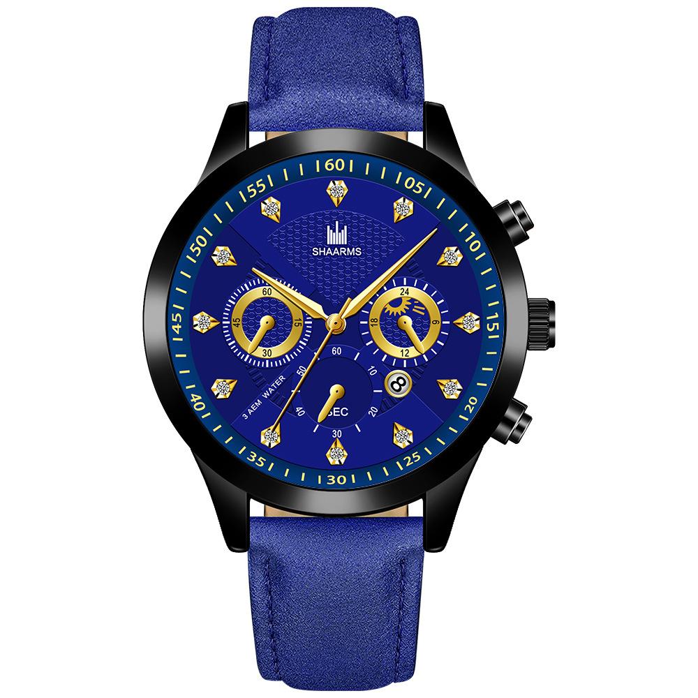 蓝色皮带黑壳蓝面金针