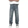 Otoño Invierno Estilo Americano Jeans para Hombre Marca de Moda Pantalones Rectos Holgados Pantalones Largos Retro Salpicados High Street Lavados de Pierna Ancha con Caída