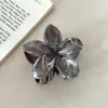2026 Novo Estilo Transfronteiriço Padrão Mármore Flor Plumeria Presilha de Cabelo Presilha Tubarão Acetato Imitação Presilha de Cabelo para Meio-Rabo Pente de Cabelo Elegante