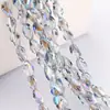 Cuentas de cristal galvanizado con agujero mediano tipo hacha nuevos accesorios de bricolaje cuentas sueltas pulsera accesorios para el cabello