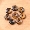 1624-20mm Hebilla Ping An Cristal Natural Piedra Semipreciosa Cabeza Anillo de Agujero Grande Accesorios para Colgante Tejido DIY Pulsera