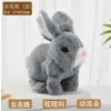 Brinquedo Elétrico de Coelho para Crianças, Move-se e Chama, Brinquedo de Pelúcia com Orelhas que Mexem, Brinquedo de Coelho de Estimação Simulada, Presente