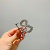 Presilha de metal strass laço alta qualidade tamanho médio para parte de trás da cabeça grampo de cabelo volume de cabelo menos meio rabo de cavalo presilha de cabelo estilo coreano acessório de cabeça