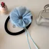 Goma de pelo tipo Scrunchie con cordón y lazo de encaje estilo coreano para mujer, Accesorio de pelo de cinta de alta gama, Goma para el pelo suave y versátil