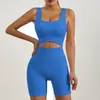Roupa íntima esportiva feminina à prova de choque anti-flacidez Running Gather Yoga Vest Sem anel de aço Beauty Back Fitness Bra Set