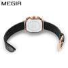 Megir2023 Nuevo reloj cuadrado al por mayor luminoso tendencia cronógrafo multifuncional reloj de cuarzo mano de hombre