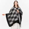 Comercio Exterior Venta al por Mayor Chal de Mujer Otoño e Invierno Clásico a Cuadros Jacquard Abertura Capa Cálida Transfronterizo Amazon Chales