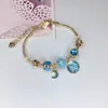 Pulsera Elegante de Aleación Galvanizada con Broche de Langosta y Trébol de Cuatro Hojas para Mujer, Más Vendida en el Sudeste Asiático, Joyería de Dibujos Animados en Stock, Hecha a Mano