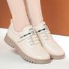 Primavera Nova Moda Feminina Sapatos Únicos Sola Macia Superfície Macia Sapatos Mãe Confortáveis Explosões Salto Baixo Velcro Sapatos de Couro Sapatos Únicos