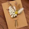 Tarjeta de felicitación creativa hecha a mano flor seca papel retro de cumpleaños tarjeta de cumpleaños al por mayor personalizada Amazon más vendido mini ramo