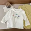 Camiseta T2026 Buga Açúcar Manga Longa Infantil Outono Nova Casual Simples Básica para Meninos e Meninas, Camiseta de Bebê Versátil