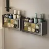 Suporte de Guarda-chuva para Porta sem Furos Montado na Parede Balde de Armazenamento de Guarda-chuva para Casa Magnético para Guarda-chuvas Longos e Curtos Caixa de Armazenamento com Drenagem de Água