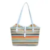 Bolso de hombro de paja de moda con un ambiente vacacional texturizado, bolso tejido para mujer, nuevo bolso de mano grande, moderno y único