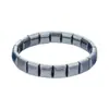 Pulsera Curva Negra de Piedra Biliar para Hombre, Personalizada, Sencilla, Lujo Ligero, Sensación de Alta Gama, Accesorio Versátil de Moda para Mujer