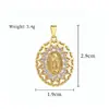 Cobre com Ouro Real Coração Oco Oval Envolto Cruz Moderna Transfronteiriça DIY Joias Cobre Zircônia Microincrustado Pingente