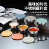 Contenedor para salsa para mojar mini de acero inoxidable 304 transfronterizo, plato con forma de oso de dibujos animados con tapa, para ketchup, aderezo de ensalada y otras salsas