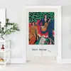 Cortina de Puerta de Tela Retro Literaria Cortina Colgante para el Hogar Cortina Divisoria para Sala de Estar Cocina Cortina de Puerta Decorativa Clásica Europea Cortina Feng Shui