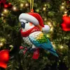 Nuevo Adorno Colgante de Animales Planos de Acrílico Transfronterizo Mundo Animal Fiesta Navideña Decoración de Árbol de Navidad Colgante Dibujos Animados