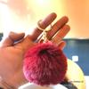 Chuangyi Lingshang Transfronteiriço 8cm Pingente Bola de Pelo de Coelho Rex Chaveiro Bola de Pelo Pingente de Roupa Atacado de Joias