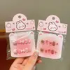 Pegatinas para Uñas Estilo Año Nuevo de Dibujos Animados para Niñas, Pegatinas de Arte para Uñas con Pegamento de Gelatina Desmontables, Pegatinas para Uñas Juguete de Regalo