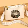 Bolso Cruzado de Hombro Nuevo para Mujer Invierno 2025 Tres Capas Gran Capacidad Casual Cuero Suave Correa Ancha para el Hombro Bolso Cruzado de Moda