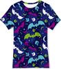Camiseta de Manga Corta para Niño de Halloween Infantil Europeo y Americano Transfronterizo Maravilloso y Feliz Truco o Trato Diablo Murciélago Impresión Digital 3D