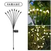 Luzes de Vaga-lume Solar Transfronteiriças LED para Gramado, Jardim, Pátio, Luzes de Solo Externas Impermeáveis, Luzes Decorativas de Paisagem