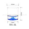 Taza iceberg de celebridad de internet estilo japonés Monte Fuji, vaso de agua de vidrio engrosado, taza montaña de nieve, vaso para whisky, taza para bebida fría, taza para jugo