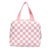 Bolsa de Almuerzo de Gran Capacidad para Trabajadores de Oficina y Estudiantes, Bolso de Mano Portátil a Cuadros para Viajes al Aire Libre, Nueva Tendencia 2025 en Bolsas de Almuerzo