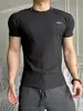 Camiseta de manga corta para hombre para correr y fitness, de secado rápido, fresca, de fabricante original, textura de panal, alta elasticidad