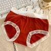 Esta vida, ropa interior de chica modal roja de la suerte, ropa interior de mujer roja festiva para boda, año nuevo, dulce ropa interior de cadera