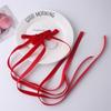 Hanfu Moño Pelo Negro Terciopelo Cinta Lazo Cinta para el Pelo Trenzado Pin Elegante Pin de Celebridad de Internet Accesorios para el Cabello