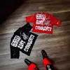 Ropa de Moda Street Y2K Americana Camiseta de Manga Larga con Estampado de Letras Diseño Personalizado Top Holgado para Hombre y Mujer