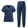 Uniformes Cirúrgicos Personalizados para Homens, de Manga Curta, Elásticos, de Secagem Rápida, Roupa de Trabalho para Médicos, Uniformes de Verão para Profissionais Odontológicos, Uniformes Cirúrgicos para Mulheres