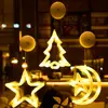 Decoración Navideña Ventosa Luz Accesorios Atmósfera Creativa para Hogar de Personas Mayores Pegatinas para Ventana Accesorios para Fotografía de Escenas Adornos