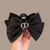 Princesa en la Huida Lazo Grande Pinza para el Cabello Accesorios Coreanos Pinza de Tiburón Pinza para el Cabello de Sentido Avanzado Adorno para la Cabeza de Mujer