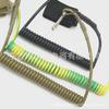 Cable retráctil de resorte en espiral amarillo y verde cable de tierra con resorte Yuyao fuente de alimentación cable en espiral 6 cuadrados cable de resorte simple