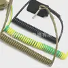Cuerda Táctica de Resorte para Pistola de Aire Libre Llavero Anti-pérdida Cordón Cordón Ventilador Militar Elástico Cordón Multifuncional Cuerda para Pistola Cable de Resorte