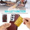 Para Samsung A72/A52 funda trasera para tarjetas A13/A53 funda protectora Note20 soporte de apertura superior e inferior funda de cuero para teléfono móvil