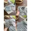 Pantalones tipo linterna grises plisados para mujer, estilo fino de verano, talla petite, corte holgado, estilo boyfriend, pantalones jogger casuales de cintura alta adelgazantes