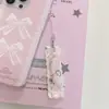 Nueva Funda de Teléfono IMD Fresca con Lazo de Agujero Grande Adecuada para Apple 18, 15Promax Funda Protectora, Estilo Coreano 14Pro