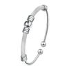 Pulseira Romântica de Dia dos Namorados Feminina Malha Torcida com Contas Leves Pulseira Moda Jovem Personalizada Aberta Joia Versátil