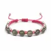 Pulsera tejida para hombre transfronteriza de Amazon, joyería navideña, aleación, Virgen María, pulsera de hilo rojo