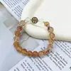 Pulseira Trançada de Cristal Branco e Ametista, Pulseira com Design de Laço Pixiu de Cristal, Estilo Menina com Cristal para Sucesso Acadêmico