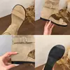 Botas de Verano Estilo Francés Retro con Cuña Adelgazante para Mujer 2026, Calzado Versátil para Exteriores, Estilo Bosque con Hebilla de Cinturón, Botines de Suela Gruesa