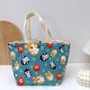 Bolsa de almoço portátil estilo japonês com estampa de flores, bolsa de armazenamento para estudantes, atacado, bolsa de mão para trabalhadores de escritório com arroz, pequena bolsa de pano