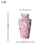 Jarrón Rojo de Porcelana Azul y Blanca, Jarrón Festivo de Cerámica, Recipiente para Arreglos Florales de Mesa de Entrada, Pieza Decorativa, Jarrón de Cerámica Pintado a Mano