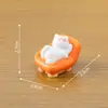 Paisagem em miniatura, sofá fofo e preguiçoso, figura de gatinho pequeno, boneca adorável, acessórios de decoração DIY para casa de bonecas, pequenos enfeites de mesa